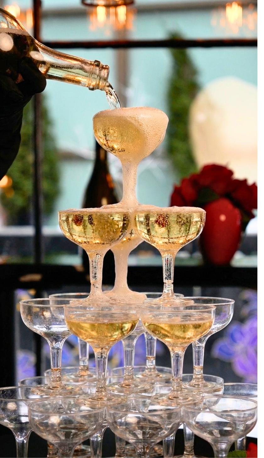 Champagne tower at De Paris